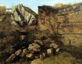 Zerbröckelnde Felsen realistischer Maler Gustave Courbet
